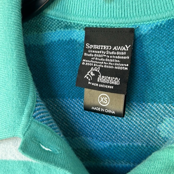 BoxLunch Studio Ghibli Spirited Away Chihiro & Haku Scenic Cardigan XS Juniors - Picture 4 of 12